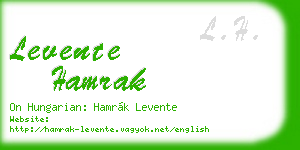 levente hamrak business card