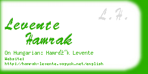 levente hamrak business card